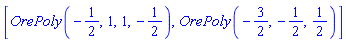 [OrePoly(-1/2, 1, 1, -1/2), OrePoly(-3/2, -1/2, 1/2)]