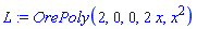 L := OrePoly(2, 0, 0, 2*x, x^2)