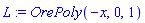 L := OrePoly(-x, 0, 1)