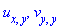 u[x, y], v[y, y]