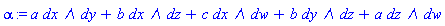 _DG([["form", M, 2], [[[1, 2], a], [[1, 3], b], [[1, 4], c], [[2, 3], b], [[3, 4], a]]])
