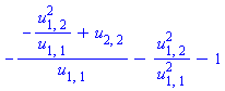 -(-u[1, 2]^2/u[1, 1]+u[2, 2])/u[1, 1]-u[1, 2]^2/u[1, 1]^2-1
