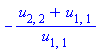 -(u[2, 2]+u[1, 1])/u[1, 1]