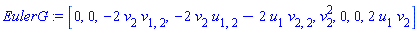 EulerG := [0, 0, -2*v[2]*v[1, 2], -2*v[2]*u[1, 2]-2*u[1]*v[2, 2], v[2]^2, 0, 0, 2*u[1]*v[2]]