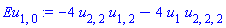 Eu[1, 0] := -4*u[2, 2]*u[1, 2]-4*u[1]*u[2, 2, 2]
