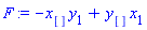 F := -x[]*y[1]+y[]*x[1]