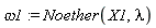 omega1 := Noether(X1, lambda)