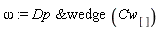 omega := `&wedge`(Dp, Cw[])