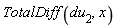 TotalDiff(du[2], x)