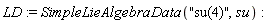 LD := SimpleLieAlgebraData("su(4)", su)