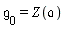 `&gfr;`[0] = Z(`&afr;`)