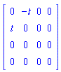 Matrix([[0, -t, 0, 0], [t, 0, 0, 0], [0, 0, 0, 0], [0, 0, 0, 0]])