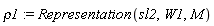 rho1 := Representation(sl2, W1, M)