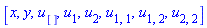 [x, y, u[], u[1], u[2], u[1, 1], u[1, 2], u[2, 2]]