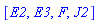 [E2, E3, F, J2]