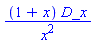 (1+x)*D_x/x^2