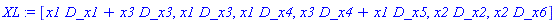XL := [x1*D_x1+x3*D_x3, x1*D_x3, x1*D_x4, x3*D_x4+x1*D_x5, x2*D_x2, x2*D_x6]
