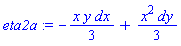 eta2a := -x*y*dx/3+x^2*dy/3