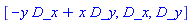 [-y*D_x+x*D_y, D_x, D_y]