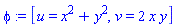 phi := [u = x^2+y^2, v = 2*x*y]