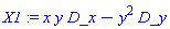 X1 := x*y*D_x-y^2*D_y