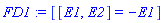 FD1 := [[E1, E2] = -E1]
