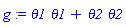 g := theta1*theta1+theta2*theta2