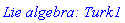 `Lie algebra: Turk1`