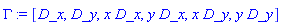 Gamma := [D_x, D_y, x*D_x, y*D_x, x*D_y, y*D_y]