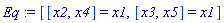 Eq := [[x2, x4] = x1, [x3, x5] = x1]