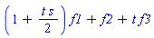 (1+t*s/2)*f1+f2+t*f3