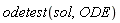 odetest(sol, ODE)