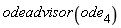 odeadvisor(ode[4])