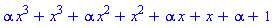 alpha*x^3+x^3+alpha*x^2+x^2+alpha*x+x+alpha+1