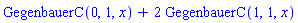 GegenbauerC(0, 1, x)+2*GegenbauerC(1, 1, x)
