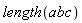 length(abc)