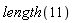 length(11)