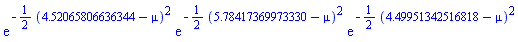 exp(-(1/2)*(4.52065806636344-mu)^2)*exp(-(1/2)*(5.78417369973330-mu)^2)*exp(-(1/2)*(4.49951342516818-mu)^2)