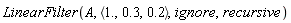 LinearFilter(A, `<,>`(1., .3, .2), ignore, recursive)