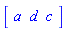 Array([a, d, c])