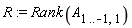 R := Rank(A[1 .. -1, 1])