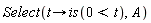 Select(proc (t) options operator, arrow; is(0 < t) end proc, A)