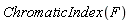 ChromaticIndex(F)