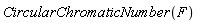 CircularChromaticNumber(F)