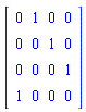 Matrix([[0, 1, 0, 0], [0, 0, 1, 0], [0, 0, 0, 1], [1, 0, 0, 0]])