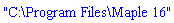 "C:\Program Files\Maple 16"