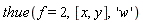 thue(f = 2, [x, y], 'w')