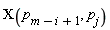 CHI(p[m-i+1], p[j])