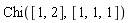 Chi([1, 2], [1, 1, 1])