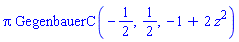 Pi*GegenbauerC(-1/2, 1/2, -1+2*z^2)